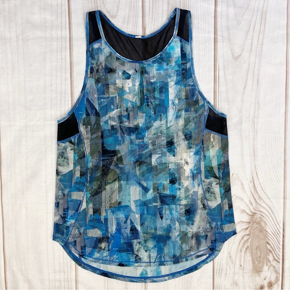 Lululemon Sculpt Tank II Sun Dazed Multi Blue Sz 6 - Picture 3 of 12